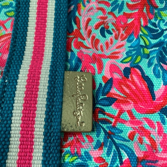 Lilly Pulitzer Vibrant Pink and Blue Tote - Picture 2 of 5